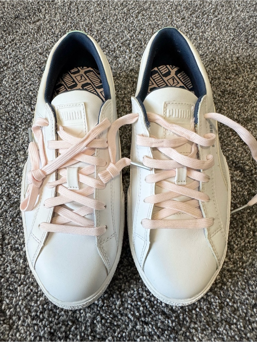 Puma Love Trainers “Love Wins” White/Green With Light Pink Laces Size 9 NWOB